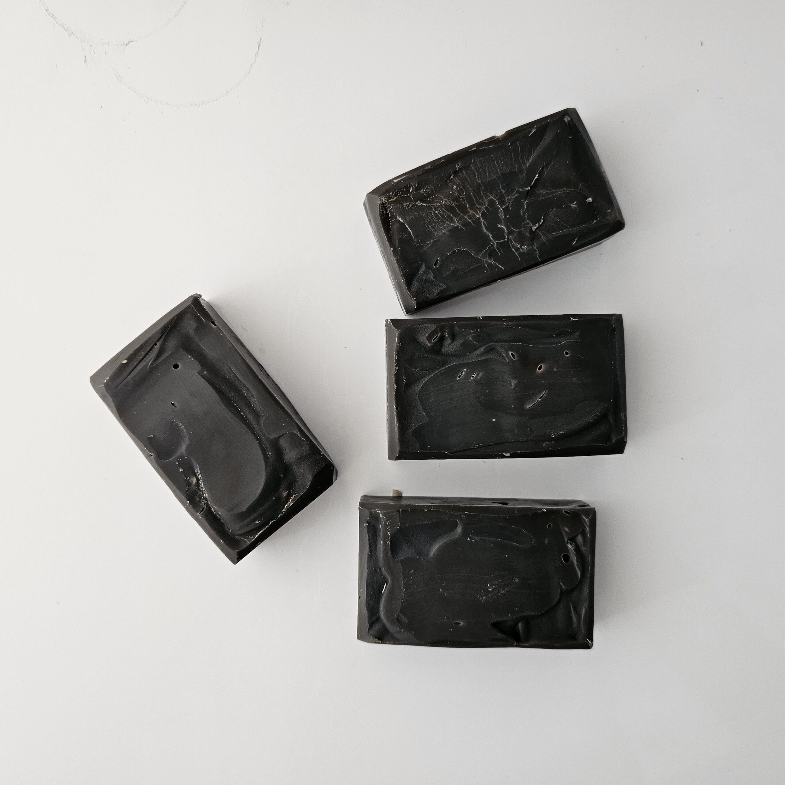 Activated charcoal soap sample