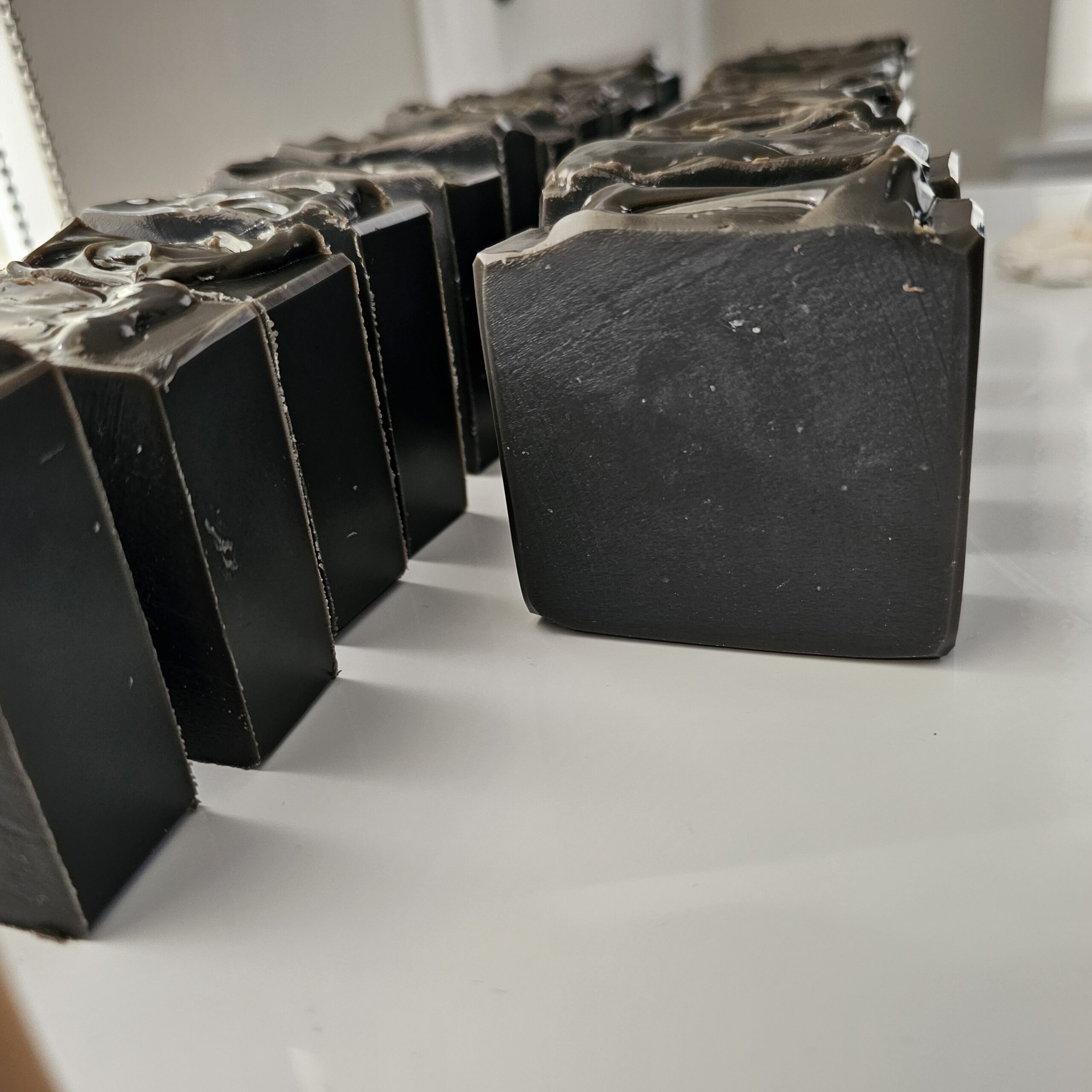 Activated charcoal soaps drying